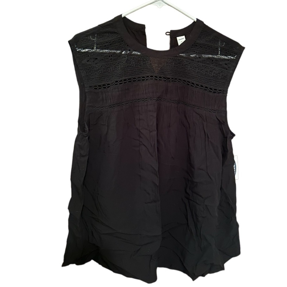 Old Navy Black Sleeveless Blouse Size Large